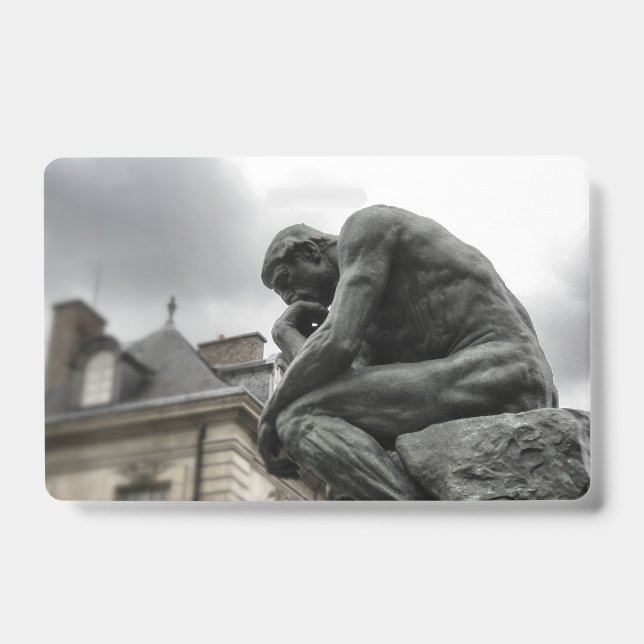 The Thinker Rodin Paris Sculpture Badge (Front)