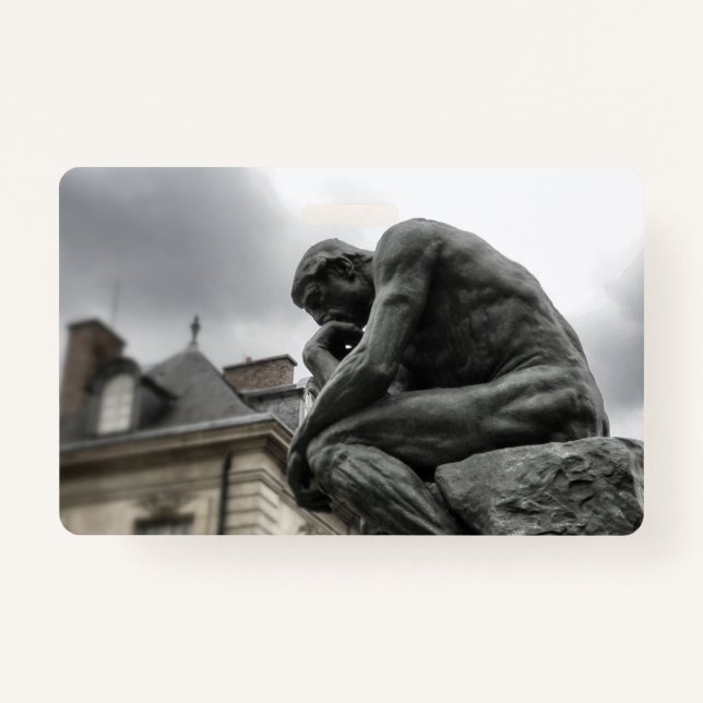 The Thinker Rodin Paris Sculpture Badge (Front)