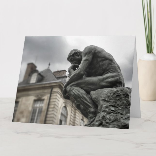 The Thinker Rodin Paris Sculpture Card (Front)