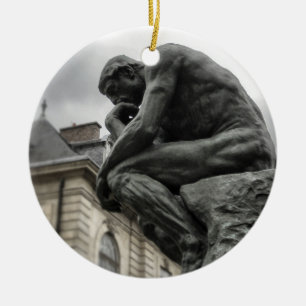The Thinker Rodin Paris Sculpture Ceramic Ornament