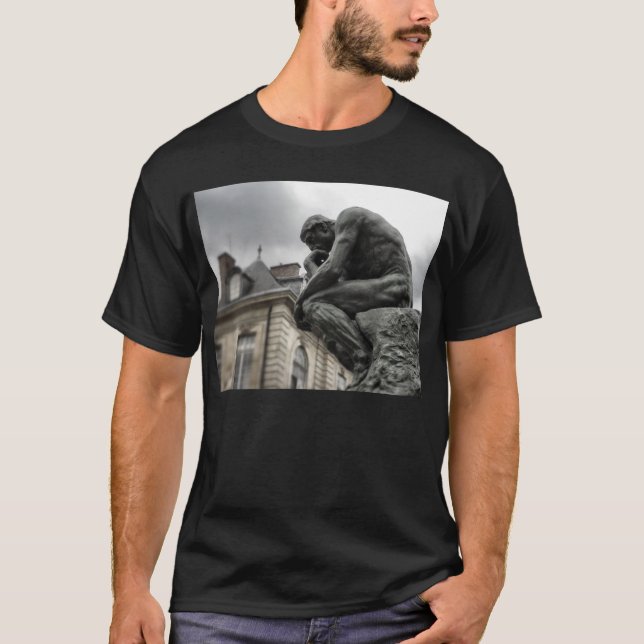 The Thinker Rodin Paris Sculpture T-Shirt (Front)