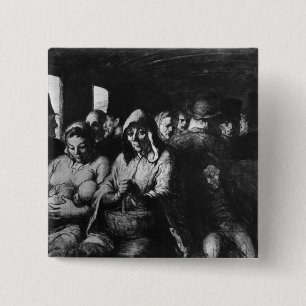 The Third Class Carriage, c.1862-64 Pinback Button