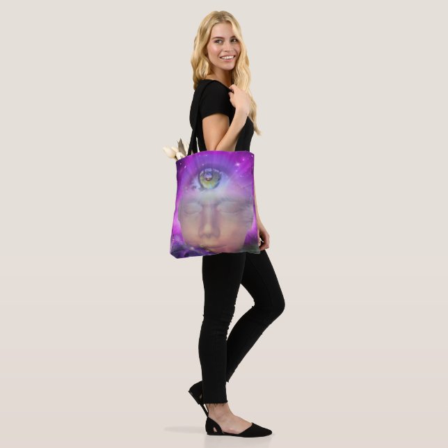 The Third Eye Chakra - Symbol Prosperity Tote Bag (On Model)