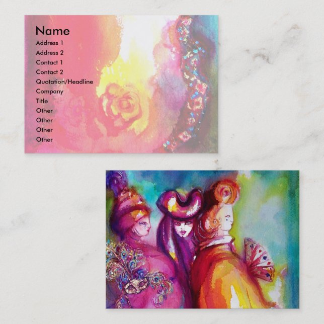 THE THIRD MASK / Costume Designer ,Theater Artist Business Card (Front/Back)