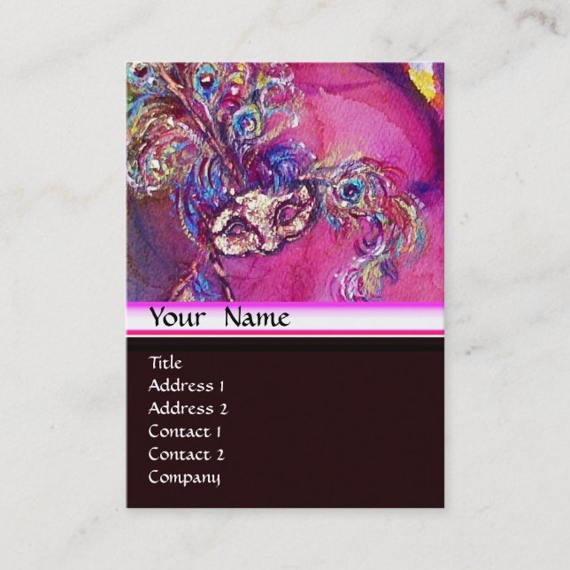 THE THIRD MASK / Costume Designer ,Theater Artist Business Card (Front)