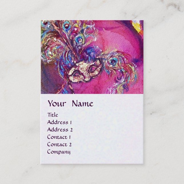 THE THIRD MASK / Costume Designer ,Theater Artist Business Card (Front)