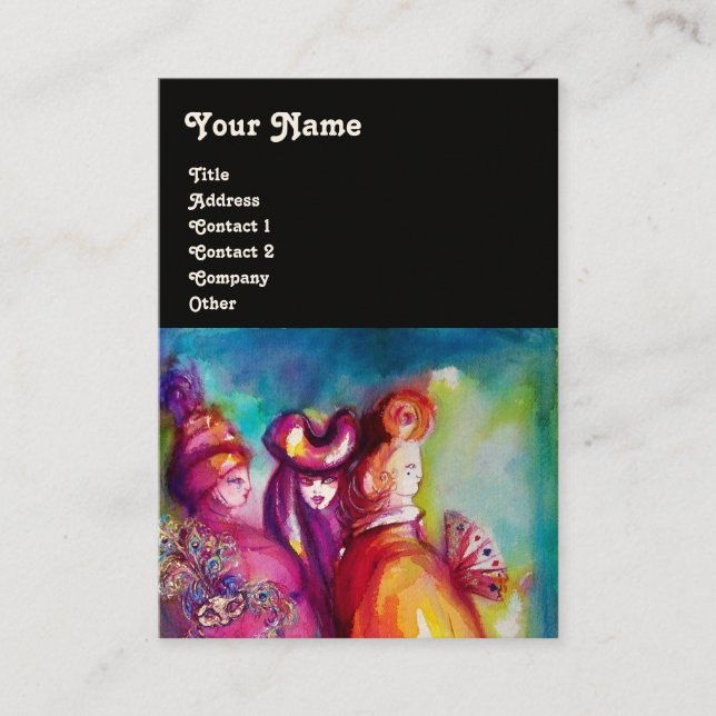 THE THIRD MASK / Costume Designer ,Theater Artist Business Card (Front)