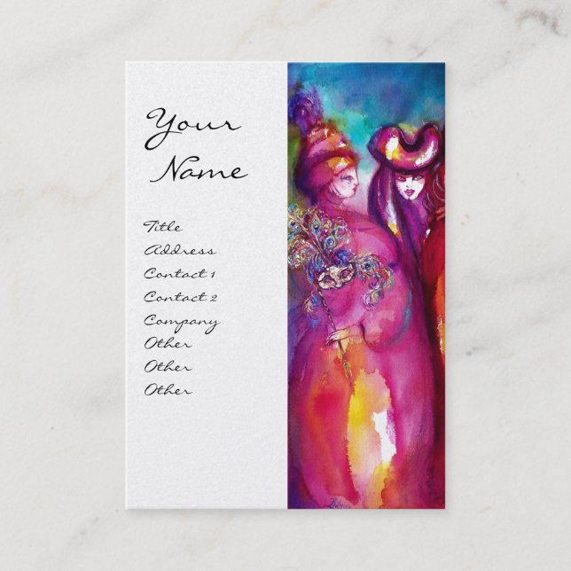THE THIRD MASK / Costume Designer ,Theater Artist Business Card (Front)