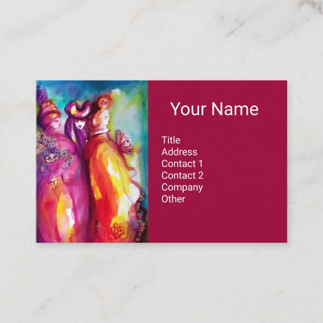 THE THIRD MASK / Costume Designer,Theater Artist Business Card (Front)