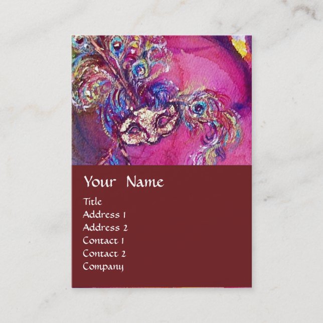THE THIRD MASK / Costume Designer ,Theater Artist Business Card (Front)