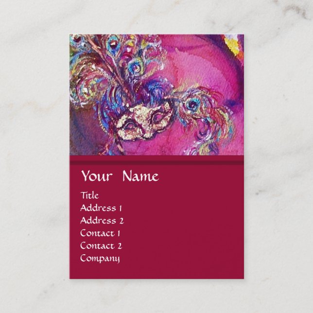 THE THIRD MASK / Costume Designer ,Theater Artist Business Card (Front)