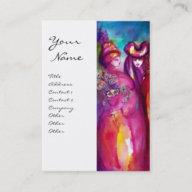 THE THIRD MASK / Costume Designer ,Theater Artist Business Card (Front)