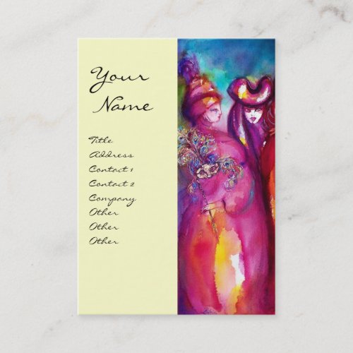 THE THIRD MASK  Costume Designer Theater Artist Business Card