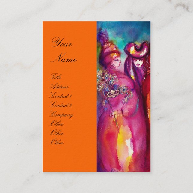 THE THIRD MASK / Costume Designer ,Theater Artist Business Card (Front)