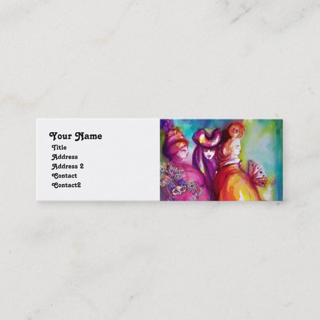 THE THIRD MASK / Costume Designer ,Theater Artist Mini Business Card (Front)