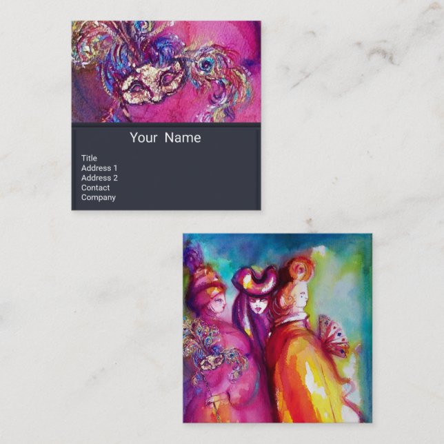 THE THIRD MASK / Costume Designer ,Theater Artist Square Business Card (Front/Back)