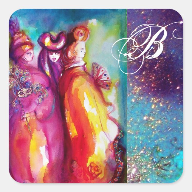 THE THIRD MASK , Monogram Square Sticker (Front)