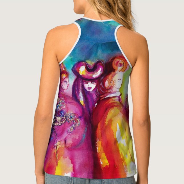 THE THIRD MASK / Venetian Carnival Masquerade Blue Tank Top (Back)