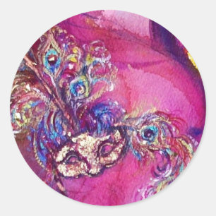 THE THIRD MASK/ Venetian Masquerade Classic Round Sticker