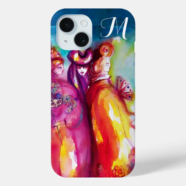 THE THIRD MASK Venetian Masquerade Monogram Case-Mate iPhone Case (Back)