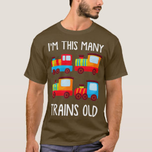 The This Many Trains Old 4th Birthday Railroad T-Shirt