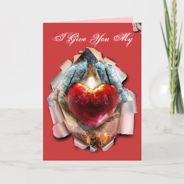 The thought behind all hearts holiday card (Front)