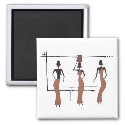 The Three African Sisters Magnet