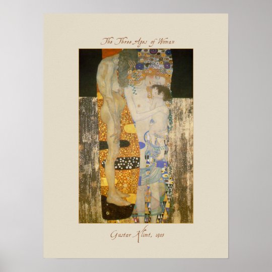 Brvsk The Three Ages Of Woman By Gustav Klimt. Stamped Cross