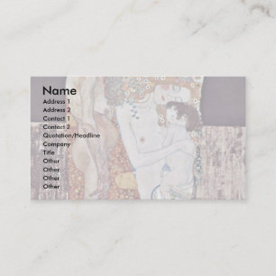 The Three Ages Of Woman By Klimt Gustav Business Card