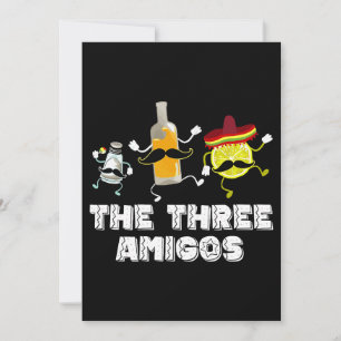 The Three Amigos Cinco De Mayo. Cute Lemon Bottle Invitation