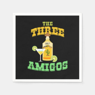 The Three Amigos Cinco De Mayo Tequila Mexico Chil Napkins