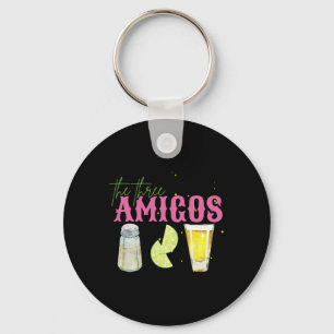 The Three Amigos Lime Salt Tequila Funny Cinco De Keychain