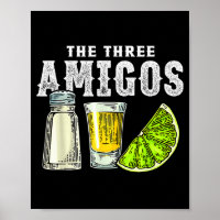 The Three Amigos Lime Salt Tequila Funny Cinco De 