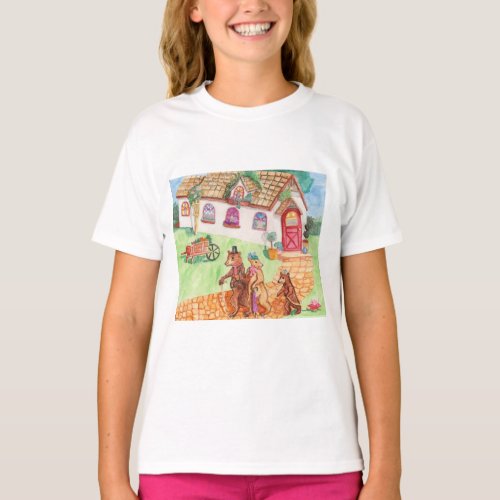 The Three Bears  And The Cottage T_Shirt
