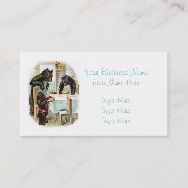 The Three Bears Business Card (Front)