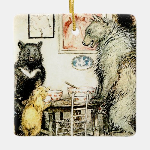 The Three Bears by Arthur Rackham Ceramic Ornament