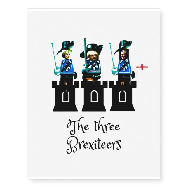 The Three Brexiteers Temporary Tattoos (Front)