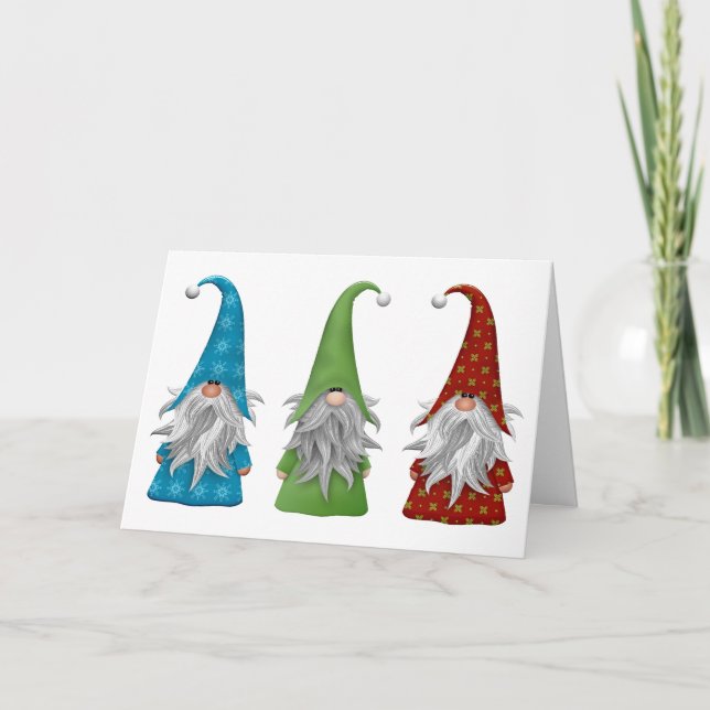 The Three Christmas Gnomes Holiday Cards (Front)