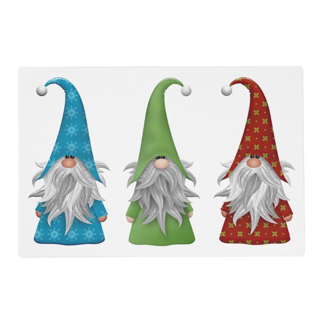 The Three Christmas Gnomes Placemat (Front)
