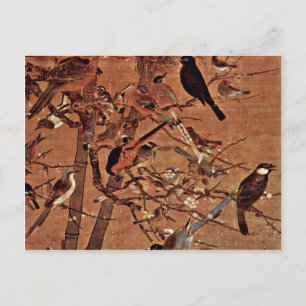 The Three Friends And A Hundred Birds By Pien Postcard