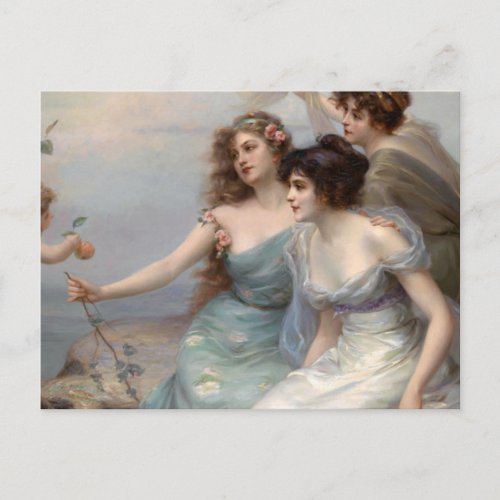 The Three Graces By Edouard Bisson Postcard