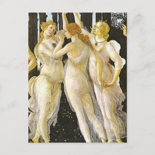 The Three Graces by Sandro Botticelli Postcard