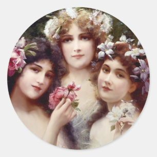 The Three Graces Classic Round Sticker
