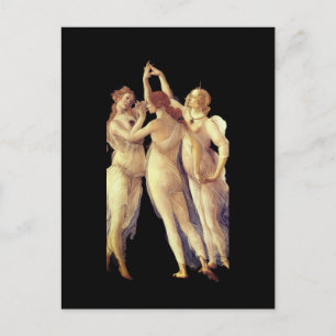 The Three Graces - detail, Primavera by Boticelli Postcard