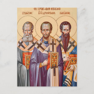 The Three Hierarchs Orthodox Christian Icon Postcard
