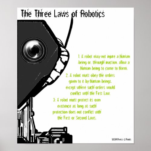 The Three Laws of Robotics Poster