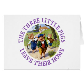 The Three Little Pigs Leave Their Home Cards