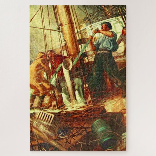 "The three-masted schooner Ada Barker" Jigsaw Puzzle (Vertical)