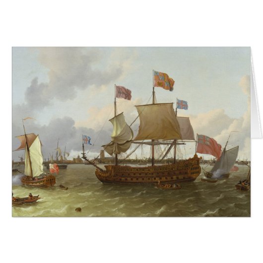 The Three-Master 'Britannia' in Rotterdam, 1698 Cards (Front Horizontal)