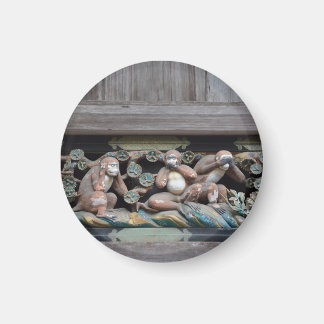 the three monkeys of Nikko - Three wise monkeys Magnet